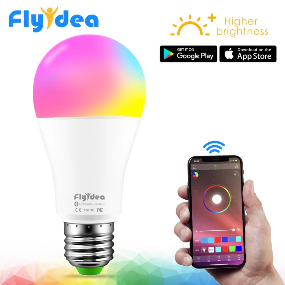 LED Smart Wireless Bluetooth Light Bulb E27 10W RGB Color Changing Lights Adjustable AC 85-265V APP Control IOS/Android Lampada
LED Smart Wireless Bluetooth Light Bulb E27 10W RGB Color Changing Lights Adjustable AC 85-265V APP Control IOS/Android Lampada