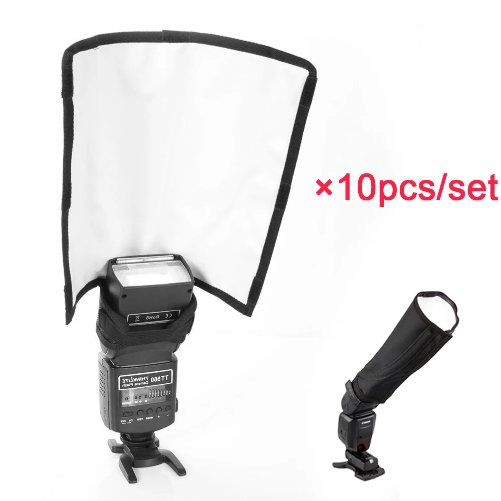10Pcs/Set Delivery Universal Foldable Speedlight Reflector Snoot Sealed Flash Softbox Diffuser Bender for YONGNUO 568EXII 580EX
10Pcs/Set Delivery Universal Foldable Speedlight Reflector Snoot Sealed Flash Softbox Diffuser Bender for YONGNUO 568EXII 580EX