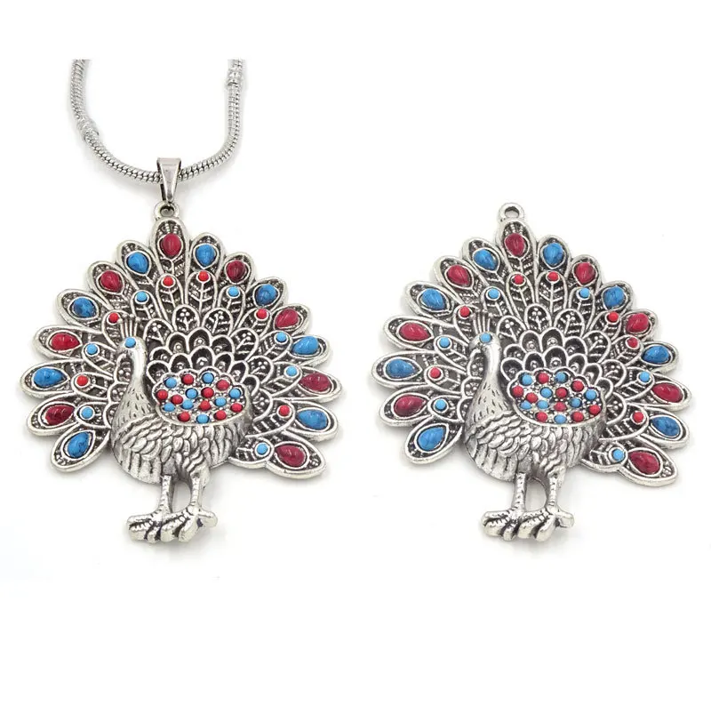85*65mm Peafowl Design Necklaces Pendants Animal Pendants For Statement Necklace Summer Jewelry Material Bisuteria 6Pcs/Lot
85*65mm Peafowl Design Necklaces Pendants Animal Pendants For Statement Necklace Summer Jewelry Material Bisuteria 6Pcs/Lot