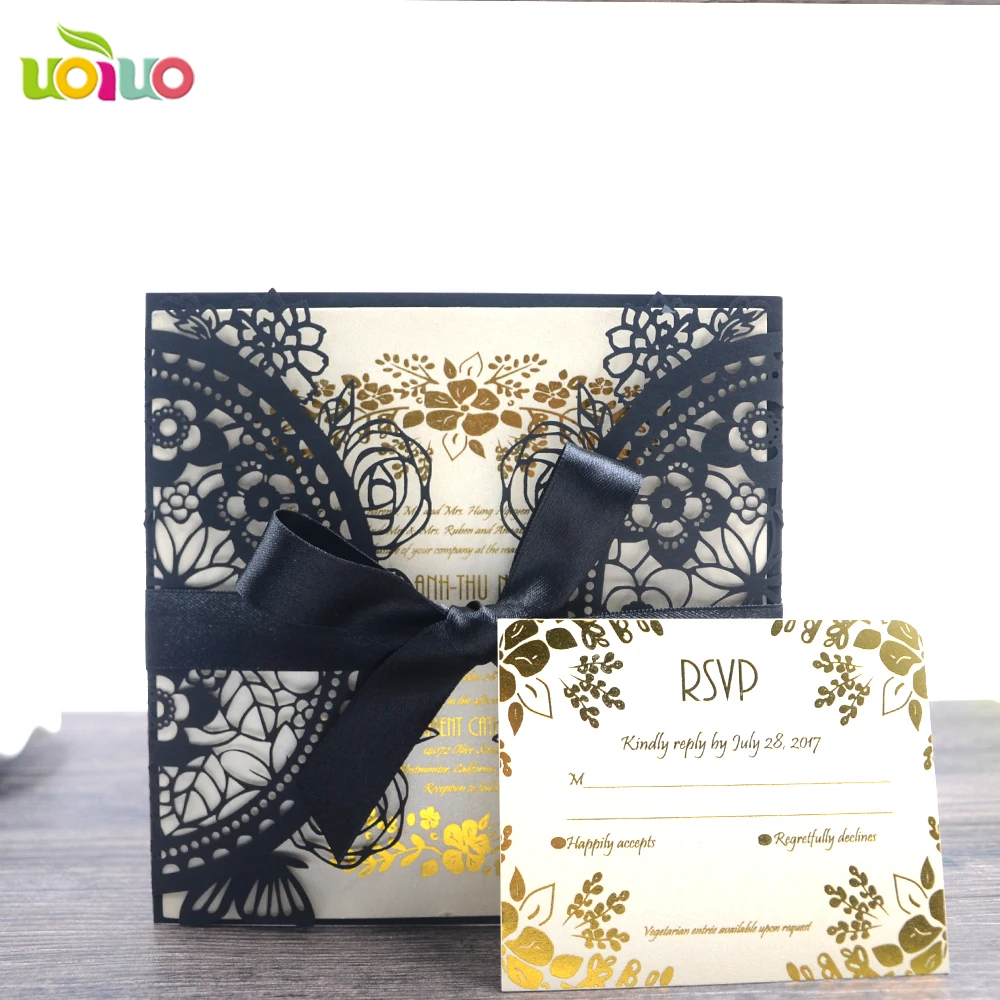 50pc China Vintage Laser Cut Wedding Invitations black flower Party Elegant Luxurious invitation Card Paper
50pc China Vintage Laser Cut Wedding Invitations black flower Party Elegant Luxurious invitation Card Paper