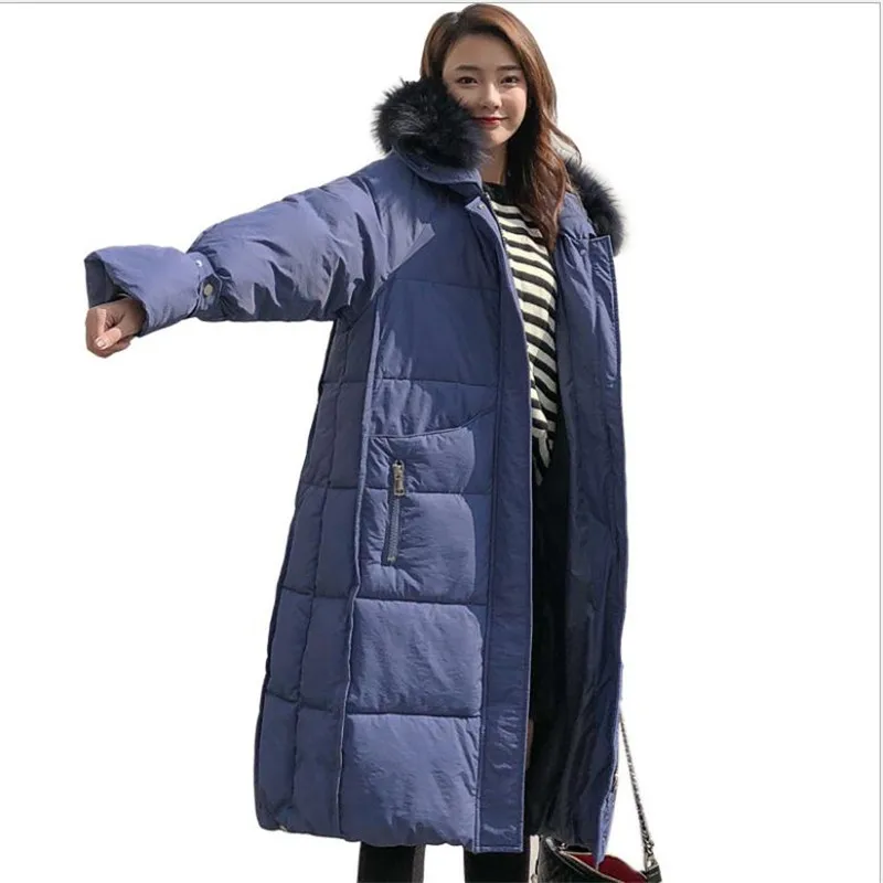 Top 2018 Fashion Long Winter Women Jacket Hooded Large Fur Collar Down Cotton Jacket Thicken Flare Sleeve Warm Parkas MujerQ1079
Top 2018 Fashion Long Winter Women Jacket Hooded Large Fur Collar Down Cotton Jacket Thicken Flare Sleeve Warm Parkas MujerQ1079