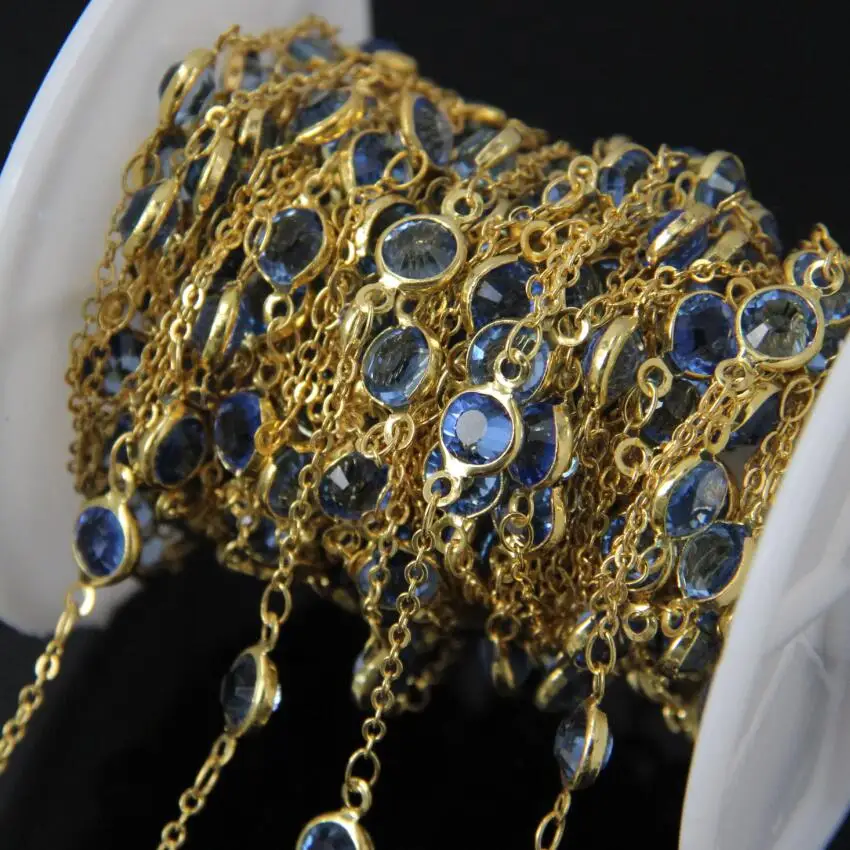 6mm,Blue color Glass Faceted Coin Shape Bead Chain,Round Cut slice Glass Plating Gold Wire Wrapped Rosary Style Chain Craft
6mm,Blue color Glass Faceted Coin Shape Bead Chain,Round Cut slice Glass Plating Gold Wire Wrapped Rosary Style Chain Craft