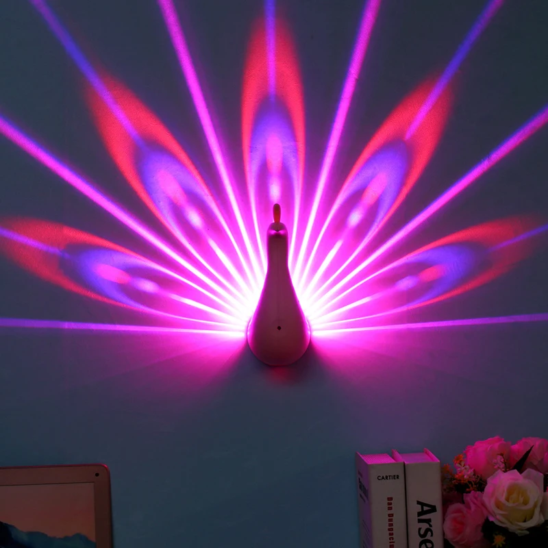 New style led night light 3D peacock projector wall lamp usb rechargeable remote control with smart touch 7 color changing light
New style led night light 3D peacock projector wall lamp usb rechargeable remote control with smart touch 7 color changing light