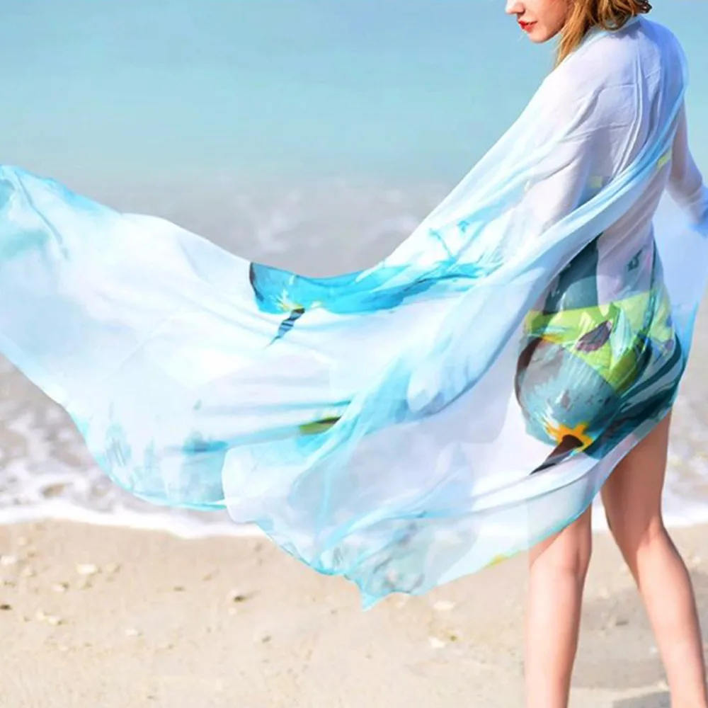 FORUDESIGNS Fashion Women Long Chiffon Silk Scarf Knitting Yarn Lovers Print Female Beach Shawls Fashion Suncreen Hijab Scarves
FORUDESIGNS Fashion Women Long Chiffon Silk Scarf Knitting Yarn Lovers Print Female Beach Shawls Fashion Suncreen Hijab Scarves