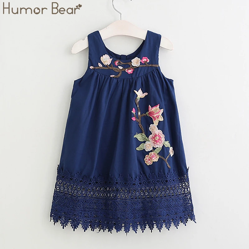Humor Bear Girls Dresses Summer Style Girls Clothes Sleeveless Cute Embroidery Design for Child kids Princess Dress
Humor Bear Girls Dresses Summer Style Girls Clothes Sleeveless Cute Embroidery Design for Child kids Princess Dress