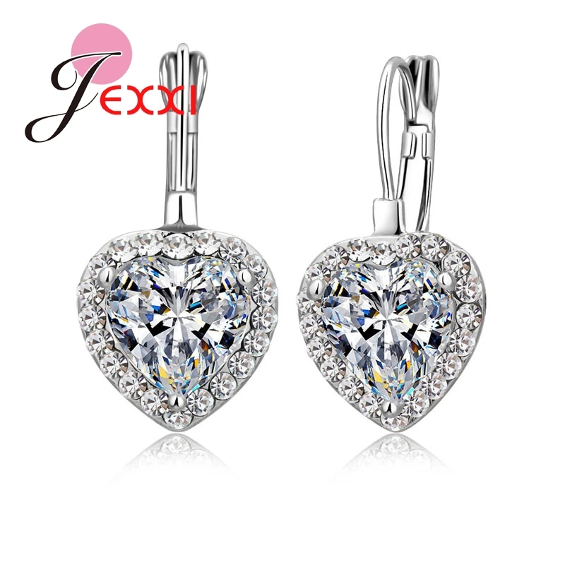 Hot Sale Genuine 925 Sterling Silver Fine Jewelry Heart Shape Clear Cubic Zircon Earring For Woman Wedding Engagement
Hot Sale Genuine 925 Sterling Silver Fine Jewelry Heart Shape Clear Cubic Zircon Earring For Woman Wedding Engagement