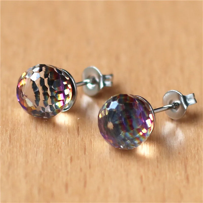 316 L Stainless Steel Women/men Brief Stud Earrings 8mm Can Change Color From Different Angle
316 L Stainless Steel Women/men Brief Stud Earrings 8mm Can Change Color From Different Angle