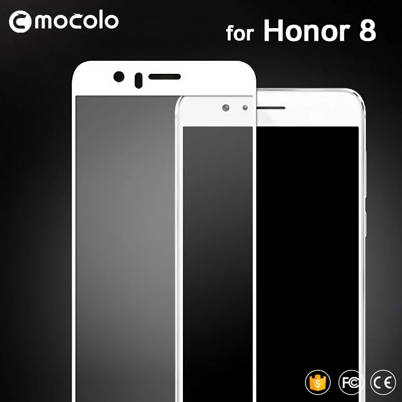 Mocolo закаленное стекло пленка для huawei Honor 8 защита экрана 2.5D изогнутая 0 33 мм полное