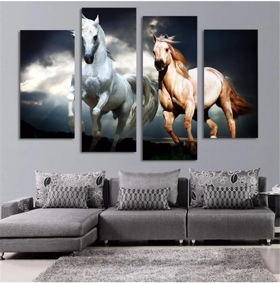 4 Ppcs Horse Painting Canvas Wall Art Picture Home Decoration Living Room Canvas Print Modern Painting--Large Canvas
4 Ppcs Horse Painting Canvas Wall Art Picture Home Decoration Living Room Canvas Print Modern Painting--Large Canvas