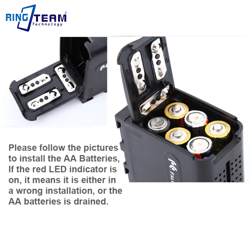 20Pcs/Lot BB-6 Falcon Eyes 6 Pcs AA Battery Container Case Replace NP-F970 NP F970 NPF970 fit LED VIDEO LIGHT Lamp Monitor Panel
20Pcs/Lot BB-6 Falcon Eyes 6 Pcs AA Battery Container Case Replace NP-F970 NP F970 NPF970 fit LED VIDEO LIGHT Lamp Monitor Panel