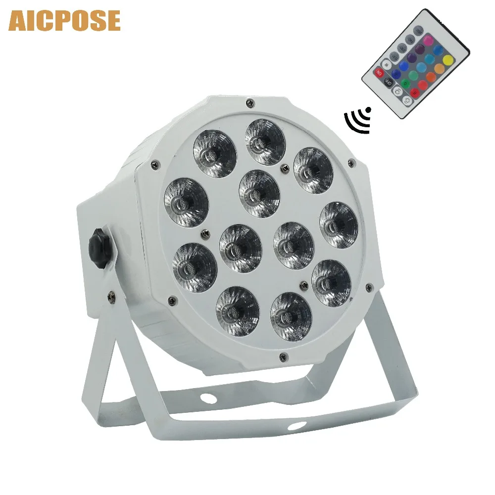 12x12w плоский par led с пультом дистанционного управления белый Led Par свет 12*12W RGBW 4in1