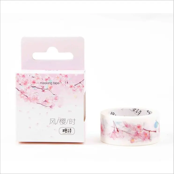20mm Wide Pink Cherry Blossoming Flowers Decoration Washi Tape DIY Planner Diary Scrapbooking Sticker Masking Tape
20mm Wide Pink Cherry Blossoming Flowers Decoration Washi Tape DIY Planner Diary Scrapbooking Sticker Masking Tape