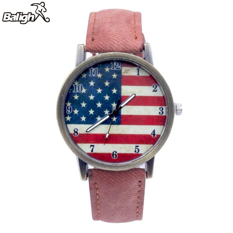 Men Women Analog Vogue Watches Luxury Watch Women American Flag pattern Leather Band Quartz Watches
Men Women Analog Vogue Watches Luxury Watch Women American Flag pattern Leather Band Quartz Watches
