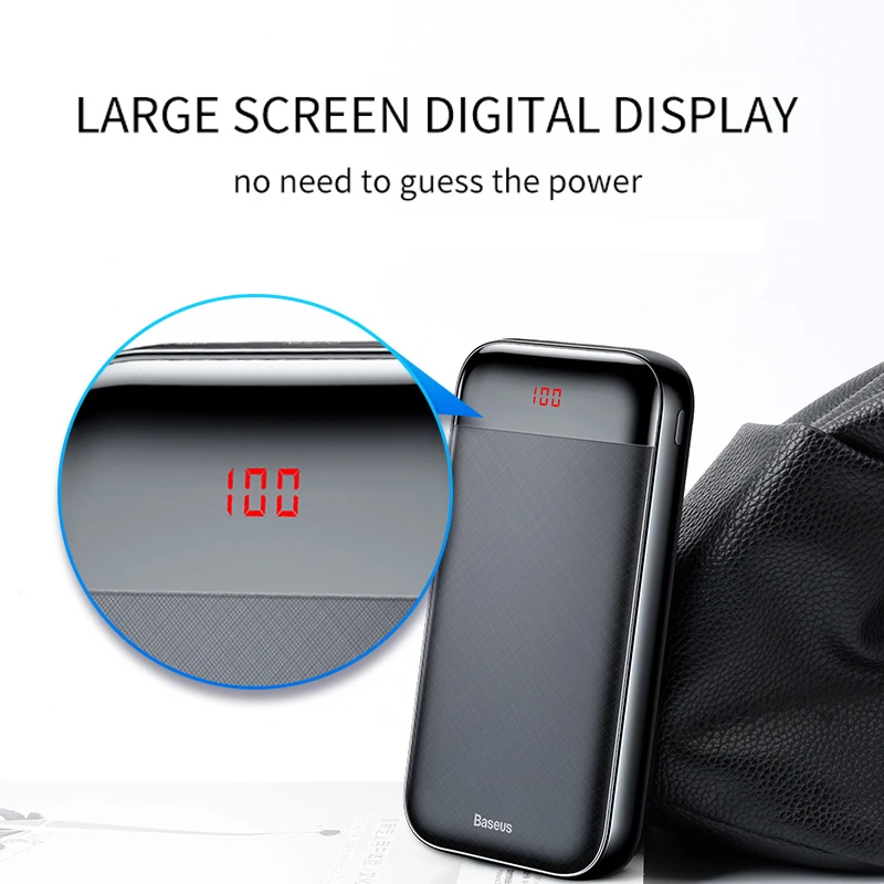 Baseus 20000mAh Power Bank For iPhone 11 Pro Max Xiaomi mi 20000 mAh Portable Charger Powerbank USB C PD Fast External Battery
Baseus 20000mAh Power Bank For iPhone 11 Pro Max Xiaomi mi 20000 mAh Portable Charger Powerbank USB C PD Fast External Battery