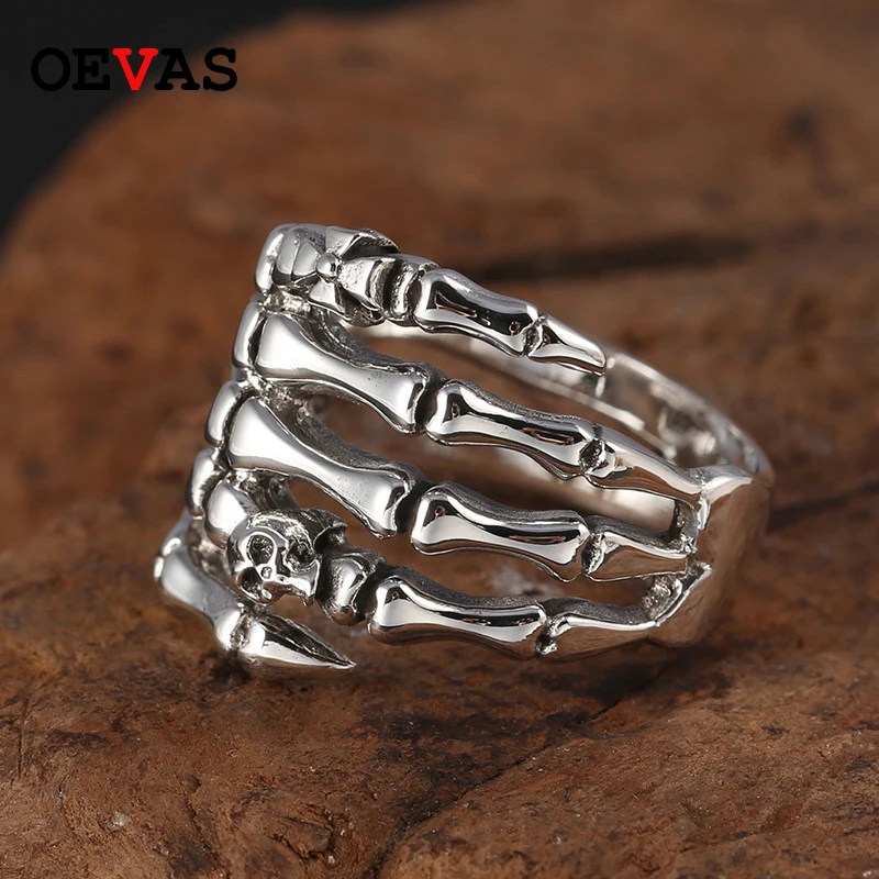 OEVAS 100% 925 Sterling Silver Fashion Jewelry Thai Silver Japanese Korean Domineering Skull Hand Bone Hollow Ring Party Jewelry
OEVAS 100% 925 Sterling Silver Fashion Jewelry Thai Silver Japanese Korean Domineering Skull Hand Bone Hollow Ring Party Jewelry