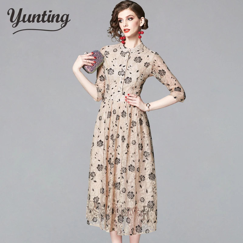 Elegant Floral hollow out lace dress women 2021 Spring style vintage slim sexy party casual dresses vestidos
Elegant Floral hollow out lace dress women 2021 Spring style vintage slim sexy party casual dresses vestidos