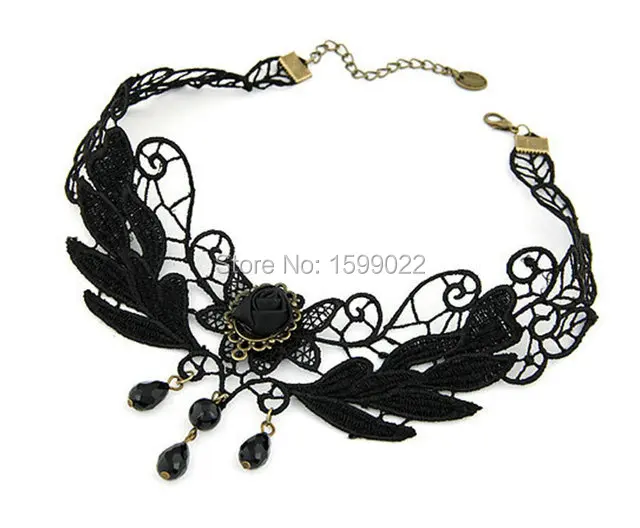 Trendy Retro Royal Black Lace Beaded Pendant False Collar European Teen Girls Necklace Gothic Pendant Women Accessories Gifts
Trendy Retro Royal Black Lace Beaded Pendant False Collar European Teen Girls Necklace Gothic Pendant Women Accessories Gifts