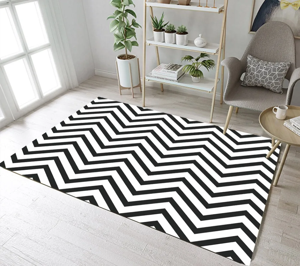 LB Non-slip Black And White Area Rugs Wave Stripes For Living Home Room In Carpet For Bedroom Cushion Bathroom Kitchen Absorbent
LB Non-slip Black And White Area Rugs Wave Stripes For Living Home Room In Carpet For Bedroom Cushion Bathroom Kitchen Absorbent