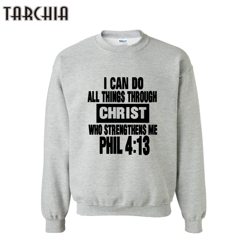 TARCHIA I CAN DO ALL THINGS THROUGH Men Hoodie Hip Hop Tops Male Sweatshirt Cotton Pullover Sportswear Tracksuits
TARCHIA I CAN DO ALL THINGS THROUGH Men Hoodie Hip Hop Tops Male Sweatshirt Cotton Pullover Sportswear Tracksuits