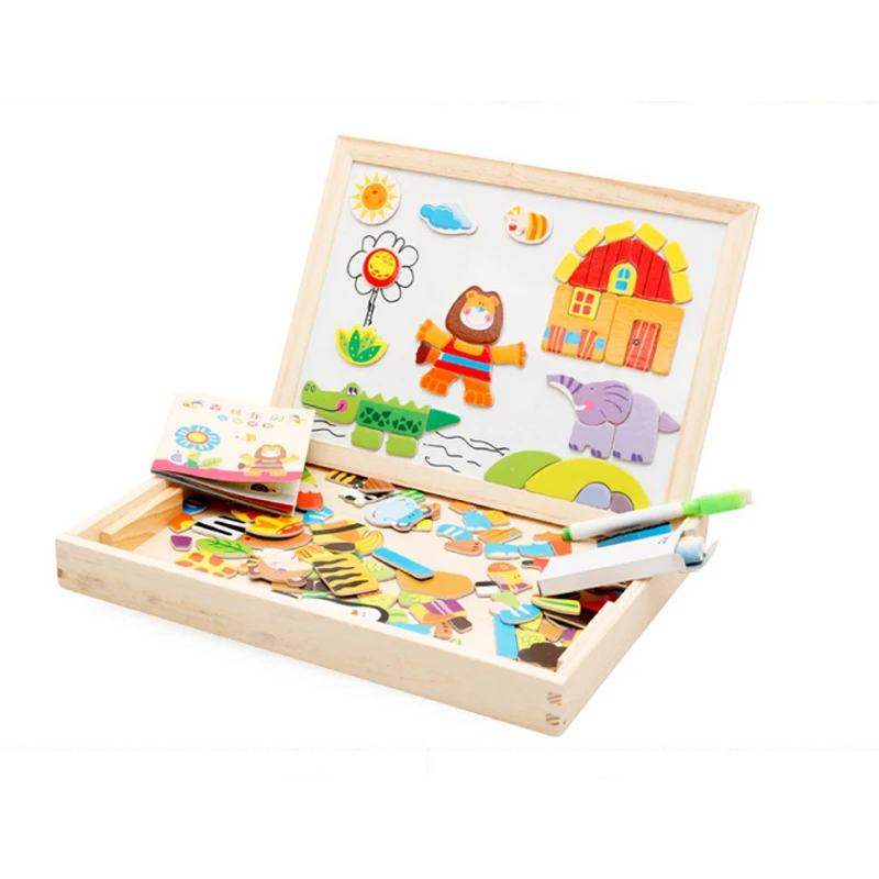 N156 Free shipping Happy farm forest paradise magnetic wooden double - sided puzzle drawing board children 's educational toys
N156 Free shipping Happy farm forest paradise magnetic wooden double - sided puzzle drawing board children 's educational toys