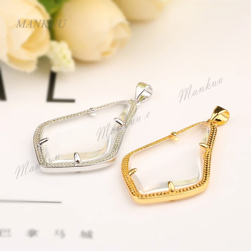 GP003 Transparent Glass Pendant Necklace Charm Electroplating Fashion DIY Jewelry Findings Irregular Shape 3 Color 24*37mm
GP003 Transparent Glass Pendant Necklace Charm Electroplating Fashion DIY Jewelry Findings Irregular Shape 3 Color 24*37mm