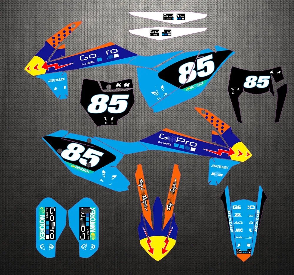 17 18 для KTM SX FXC XCF бесплатная индивидуальный номер графика и фоны полный набор