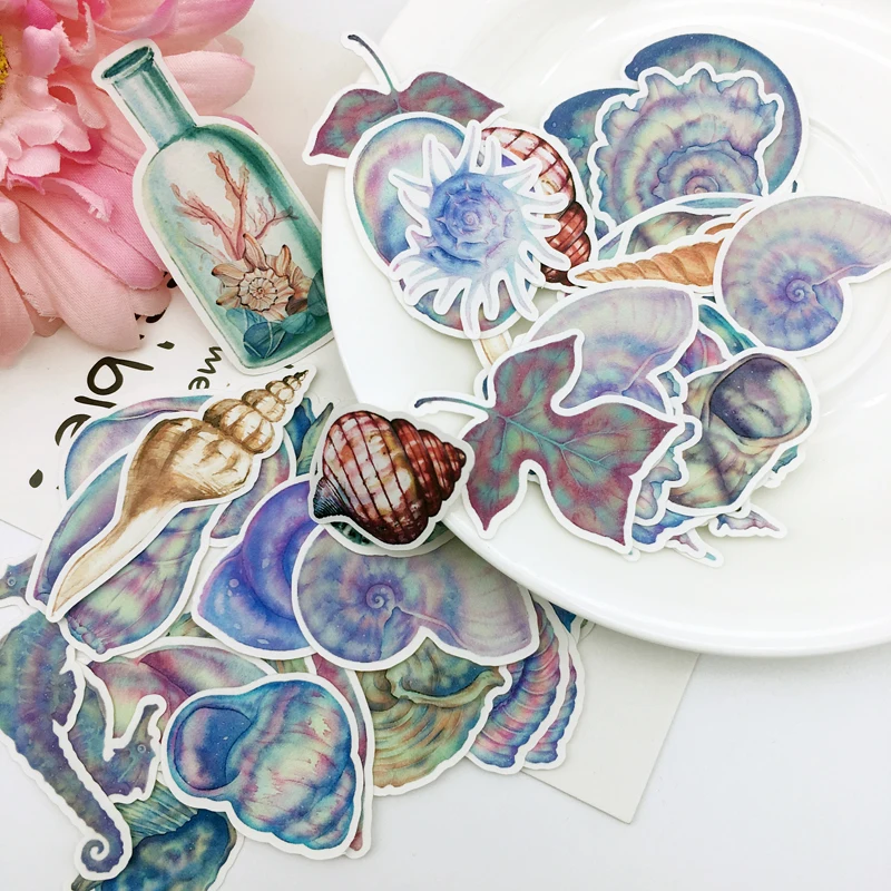 46pcs New Cute sea shell Paper Stickers Crafts And Scrapbooking Decorative seashell Sticker DIY Lovely Stationery
46pcs New Cute sea shell Paper Stickers Crafts And Scrapbooking Decorative seashell Sticker DIY Lovely Stationery