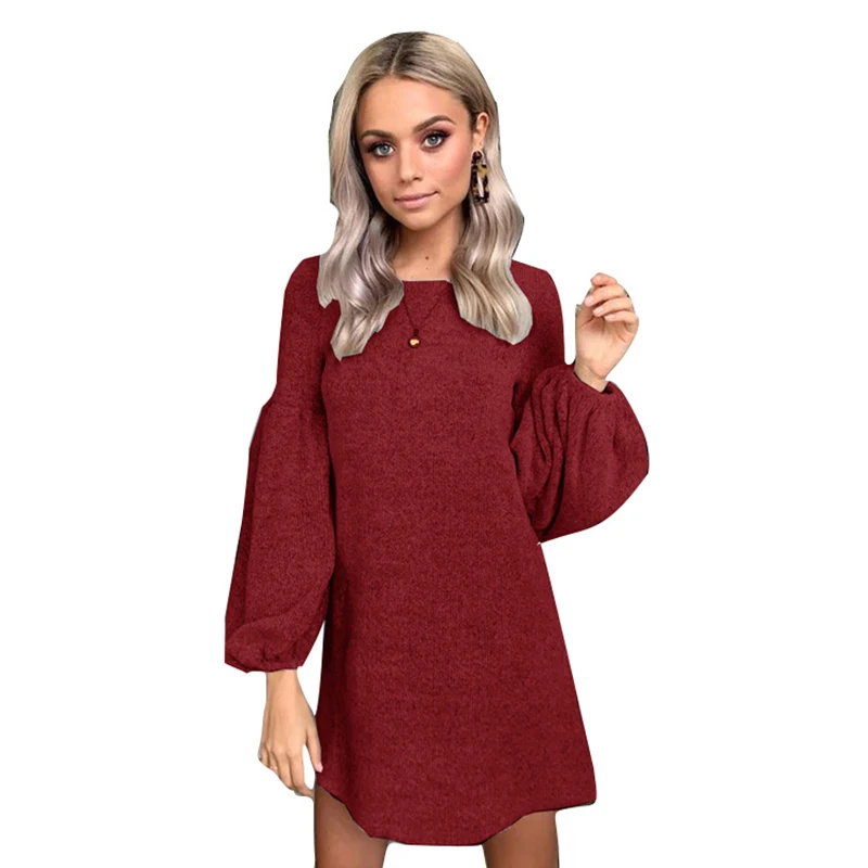 Autumn Winter Women's Knit Sweater Dress Cotton Casual Loose Winter Dress Pullover Long Sleeve Sexy Party Dress Women Vestidos
Autumn Winter Women's Knit Sweater Dress Cotton Casual Loose Winter Dress Pullover Long Sleeve Sexy Party Dress Women Vestidos