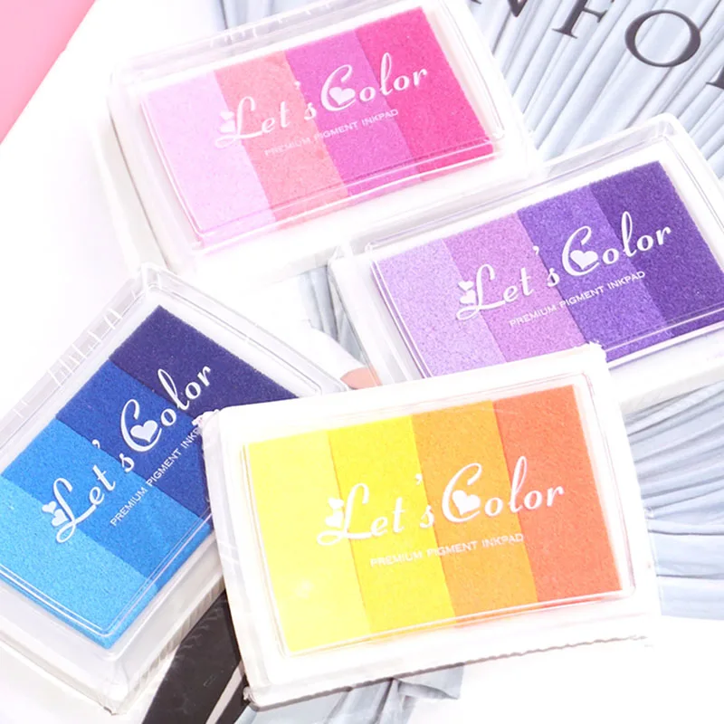 1pc Delicate Color Gradual Change Stamp DIY Oil Pigment Inkpad Scrapbook Gradient Ink Pad Work Fingerprint Paper Card Decoration
1pc Delicate Color Gradual Change Stamp DIY Oil Pigment Inkpad Scrapbook Gradient Ink Pad Work Fingerprint Paper Card Decoration
