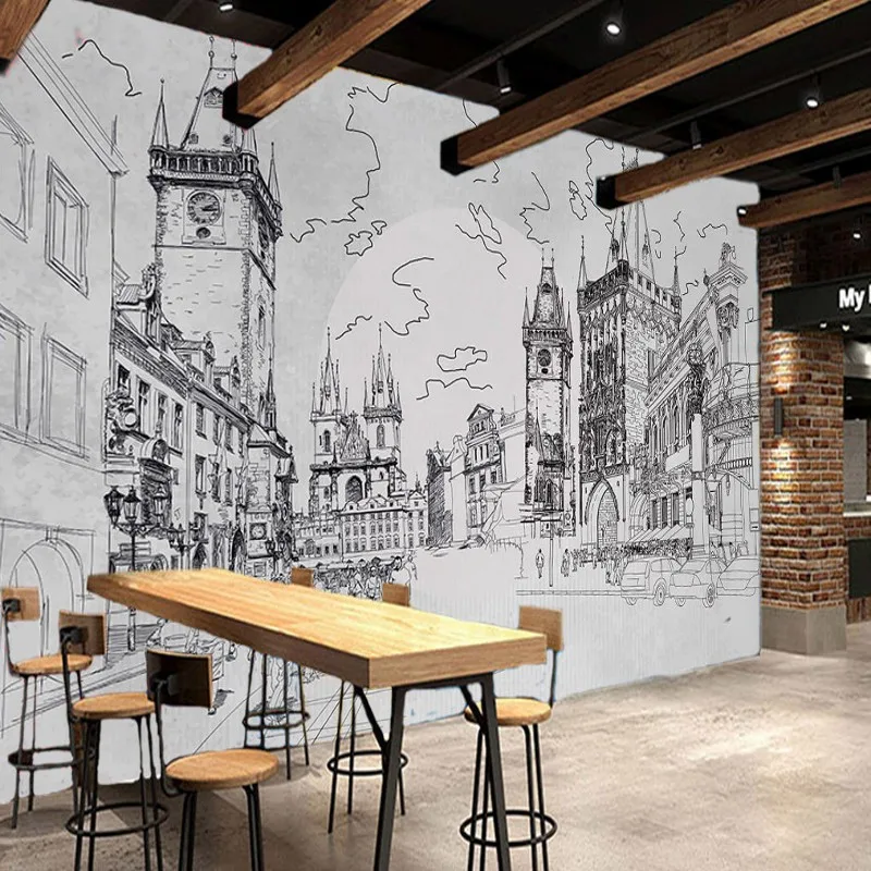 Custom mural Hand painted wallpaper custom retro architecture street tooling background wall living room restaurant mural
Custom mural Hand painted wallpaper custom retro architecture street tooling background wall living room restaurant mural