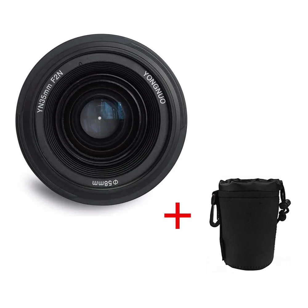 Объектив Yongnuo YN35mm F2N, широкоугольный объектив с большой диафрагмой, фиксированный объектив с автофокусом + сумка для объектива для камеры Nikon
Объектив Yongnuo YN35mm F2N, широкоугольный объектив с большой диафрагмой, фиксированный объектив с автофокусом + сумка для объектива для камеры Nikon