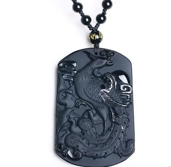 Natural Obsidian Phoenix jade Pendant Necklace Man Exquisito Jewellery Fashion Accessories Hand-Carved Luck Amulet Gifts
Natural Obsidian Phoenix jade Pendant Necklace Man Exquisito Jewellery Fashion Accessories Hand-Carved Luck Amulet Gifts