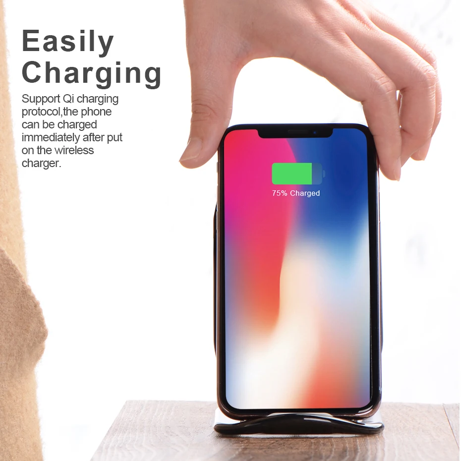 Qi Беспроводной Зарядное устройство для iphone 8 Plus X 10 Вт Тип C зарядного устройства