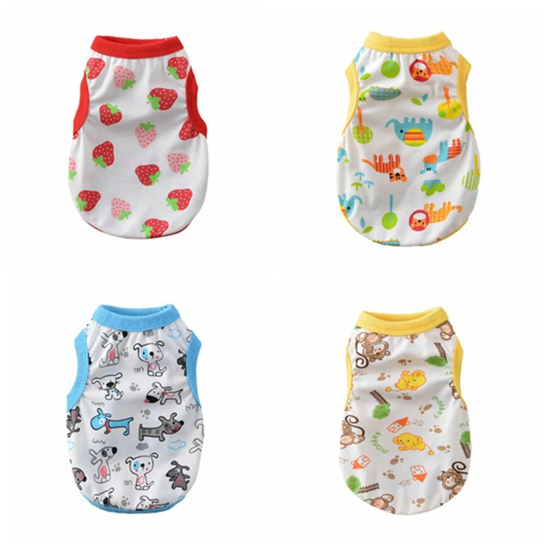 Dog T-shirt Soft Puppy Dogs Clothes Cute Pet Cat Clothes Cartoon Pet Clothing Summer Shirt Casual Vests For Small Pets XS-XXL 
Dog T-shirt Soft Puppy Dogs Clothes Cute Pet Cat Clothes Cartoon Pet Clothing Summer Shirt Casual Vests For Small Pets XS-XXL