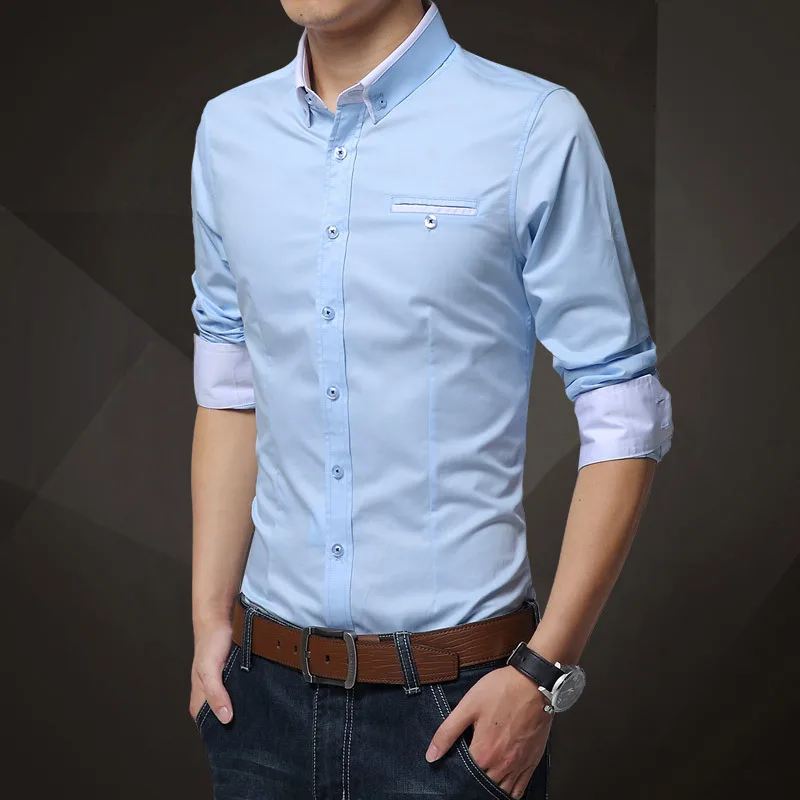 Top Quality Men Shirt Solid Long Sleeve White Shirt Men 6 Color Men's Luxury Brand Clothing Casual Slim Fit Camisa Masculina 5XL
Top Quality Men Shirt Solid Long Sleeve White Shirt Men 6 Color Men's Luxury Brand Clothing Casual Slim Fit Camisa Masculina 5XL
