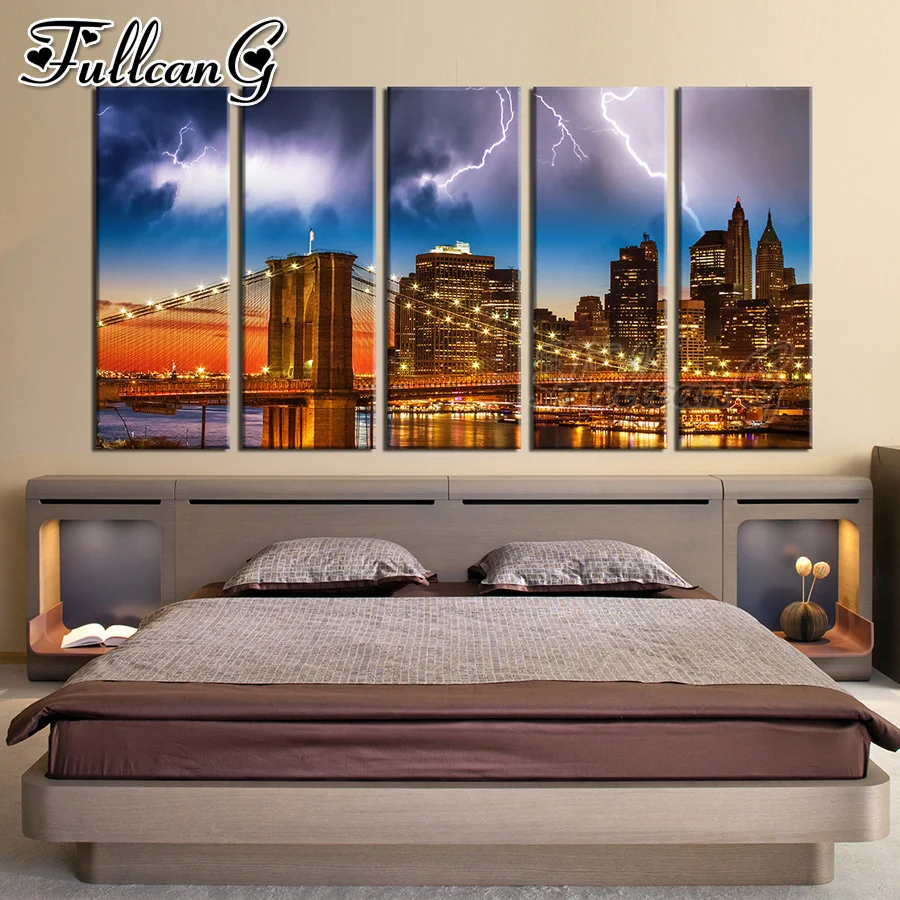 FULLCANG diy 5pcs/set diamond embroidery night city & bridge large painting full square/round drill lightning landscape FC1341
FULLCANG diy 5pcs/set diamond embroidery night city & bridge large painting full square/round drill lightning landscape FC1341
