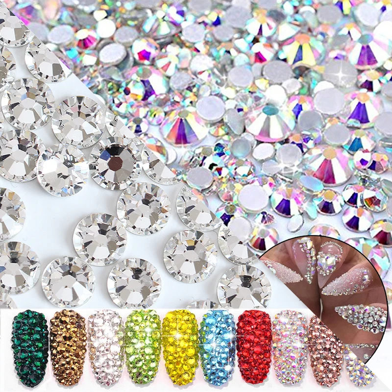 SS3~SS30 1440pcs Rhinestones Clear Crystal AB Glass 3D Flatback rhinestone strass white AB Color Diamond Drill for Nail Art Deco
SS3~SS30 1440pcs Rhinestones Clear Crystal AB Glass 3D Flatback rhinestone strass white AB Color Diamond Drill for Nail Art Deco