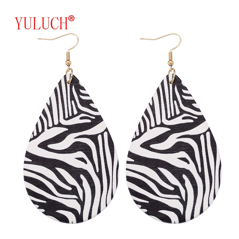 YULUCH Popular design women's jewelry accessories for natural African wooden painted zebra pattern drop pendant earrings gift
YULUCH Popular design women's jewelry accessories for natural African wooden painted zebra pattern drop pendant earrings gift