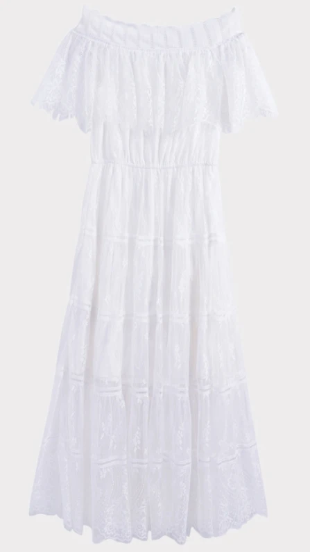 Korean Style White Long Dress Elegant Off Shoulder Lace Ladies Dress Women Summer Vestidos Robe Femme
Korean Style White Long Dress Elegant Off Shoulder Lace Ladies Dress Women Summer Vestidos Robe Femme