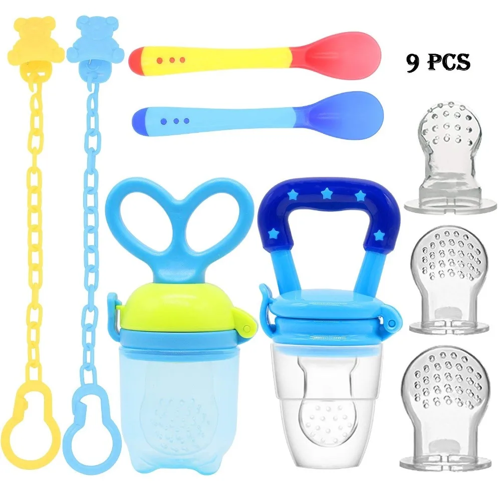 9pcs Baby Pacifier Fruits Food Milk Mordedor Baby Feeding Spoon Silicone Nibbler Feeder Kids Nipple Feeding Tool Bite Bottle
9pcs Baby Pacifier Fruits Food Milk Mordedor Baby Feeding Spoon Silicone Nibbler Feeder Kids Nipple Feeding Tool Bite Bottle