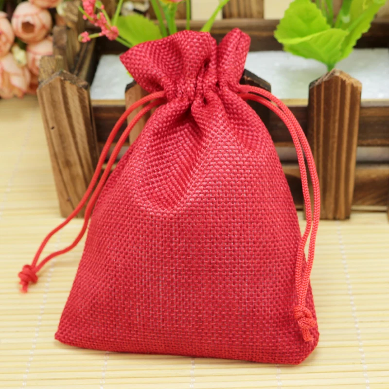 Wholesale 10pcs Red Jute Bags 10x14cm Wedding Gift bag Drawable Jewelry Bag Pouch Favor Candy Bracelet Charms Packaging Bags
Wholesale 10pcs Red Jute Bags 10x14cm Wedding Gift bag Drawable Jewelry Bag Pouch Favor Candy Bracelet Charms Packaging Bags