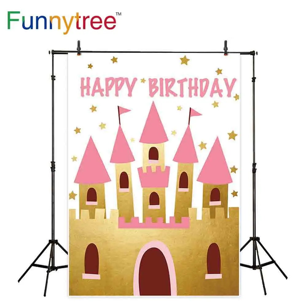 Funnytree castle birthday backdrops pink flag golden star girl newborn party photography background photo photocall photophone
Funnytree castle birthday backdrops pink flag golden star girl newborn party photography background photo photocall photophone