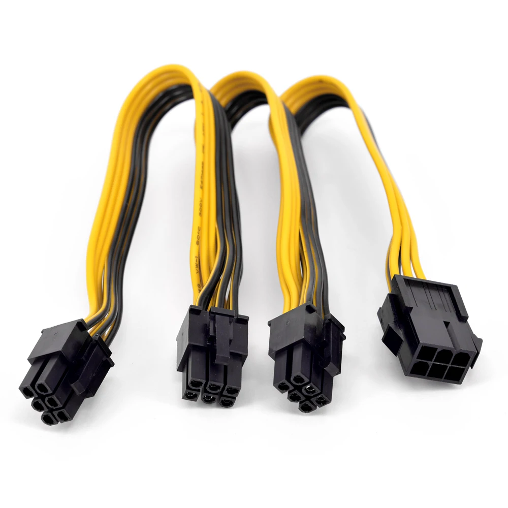 PCIe GPU 6pin Port Multiplier PCIe Graphics card 6 Pin 1 to 3 ways Power supply Extension Cable Female to Male 18AWG
PCIe GPU 6pin Port Multiplier PCIe Graphics card 6 Pin 1 to 3 ways Power supply Extension Cable Female to Male 18AWG
