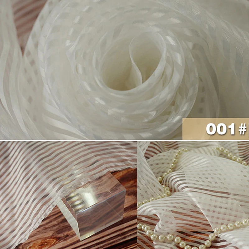 5Yards High quality Silk Stripe Organza Fabric for dress skirt DIY Cloth Wedding Dress Fabric
5Yards High quality Silk Stripe Organza Fabric for dress skirt DIY Cloth Wedding Dress Fabric