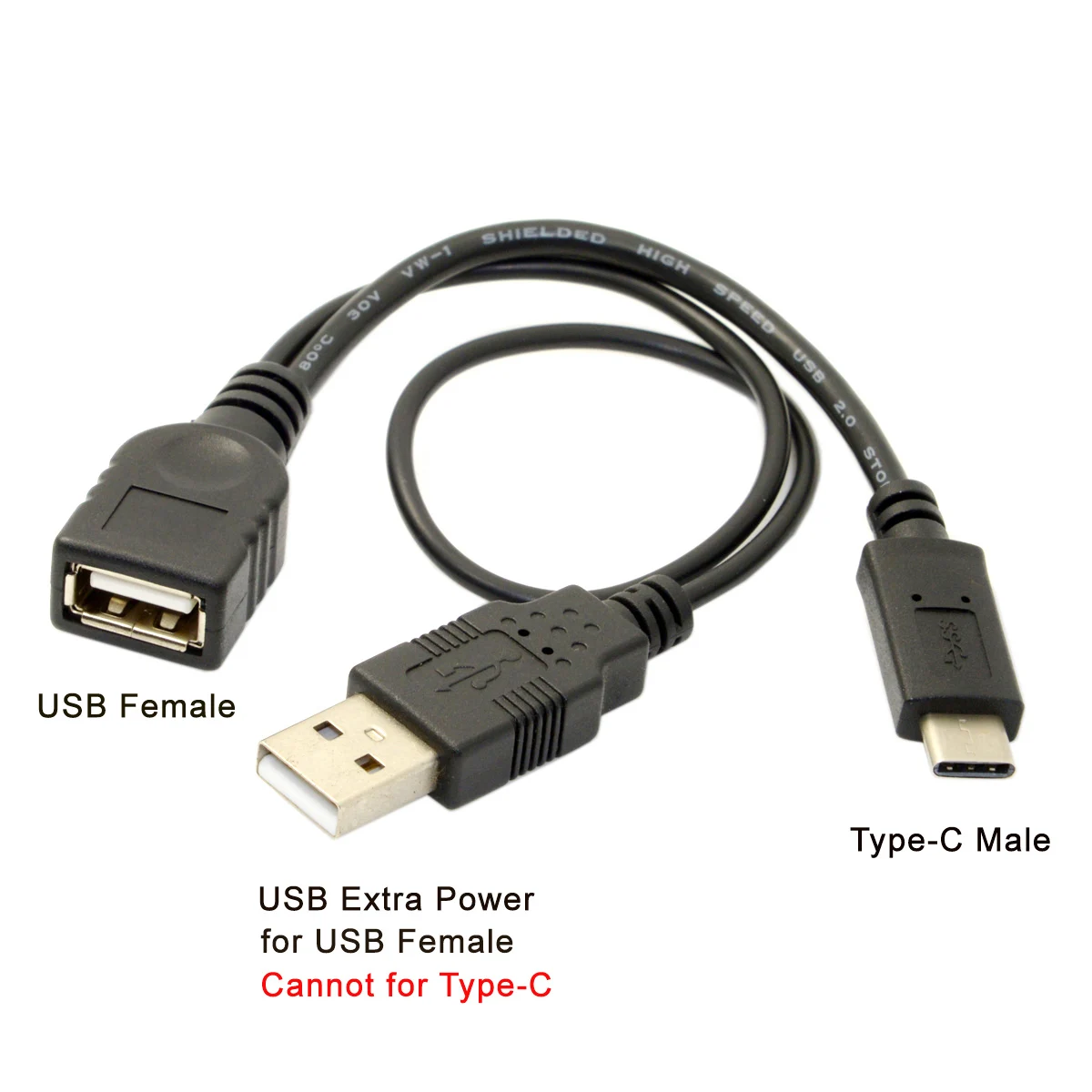 

Адаптер CYSM USB Type C OTG Женский, адаптер USB 3,1 типа C для передачи данных OTG с питанием для сотовых телефонов, планшетов и ноутбуков