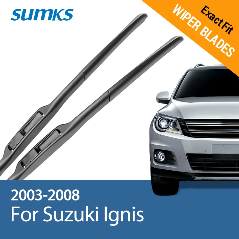 

SUMKS Wiper Blades for Suzuki Ignis 19"&18" Fit Hook Arms 2003 2004 2005 2006 2007 2008