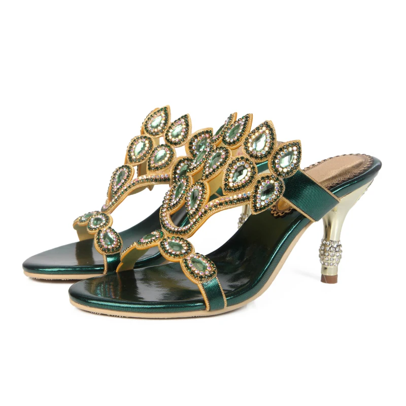 Women Summer High Heel Slippers Stilettos Slippers Rhinestone Hollow High Heel Slippers Party Shoes Large Size Slippers
Women Summer High Heel Slippers Stilettos Slippers Rhinestone Hollow High Heel Slippers Party Shoes Large Size Slippers