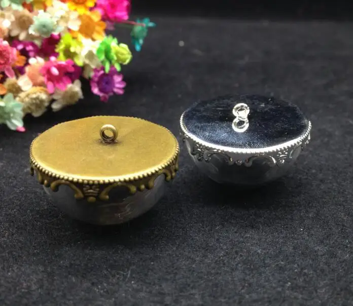 20ets/lot25mm Transparent half round glass dome vial pendant silver/bronze plated base tray setting necklace jewelry finding
20ets/lot25mm Transparent half round glass dome vial pendant silver/bronze plated base tray setting necklace jewelry finding