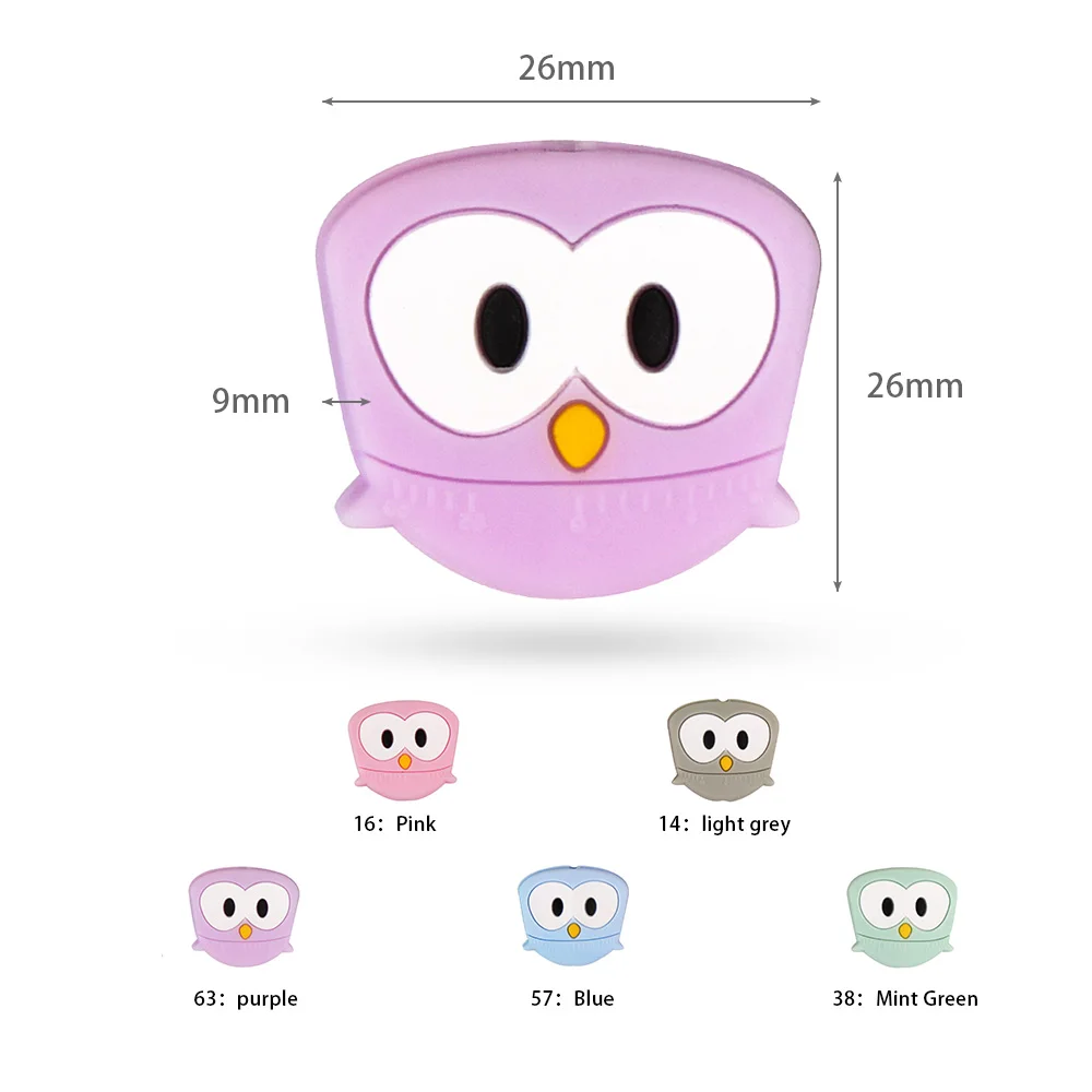 TYRY.HU 10pcs Owl Silicone Beads Food Grade Silicone Teether DIY Teething Nursing Necklace Accessories perle Beads Baby Teethers
TYRY.HU 10pcs Owl Silicone Beads Food Grade Silicone Teether DIY Teething Nursing Necklace Accessories perle Beads Baby Teethers