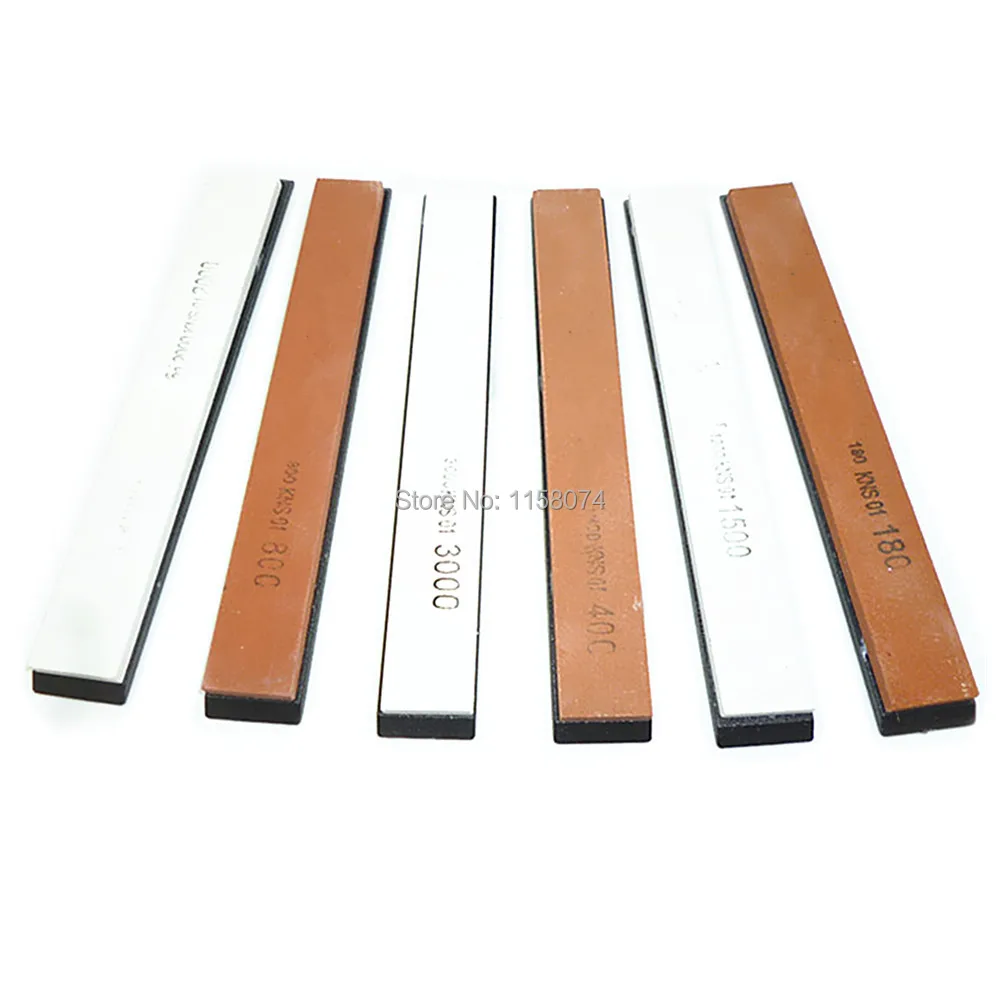Grit 180#/400#/800#/1500#/2000#/3000# Kitchen Sharpening Knife Blade Sharpener 150mm *20mm *5mm Sharpening Stone With Black Base
Grit 180#/400#/800#/1500#/2000#/3000# Kitchen Sharpening Knife Blade Sharpener 150mm *20mm *5mm Sharpening Stone With Black Base